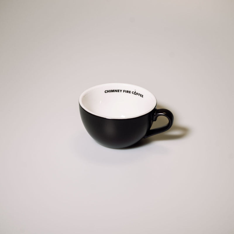 CERAMIC COFFEE CUP Merch Chimney Fire Coffee 6OZ (FLAT WHITE/AMERICANO) 
