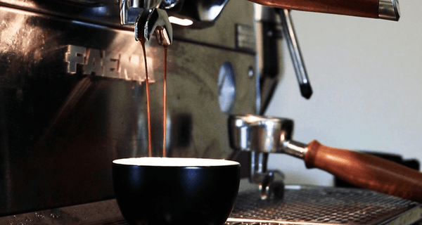 espresso shot being pulled