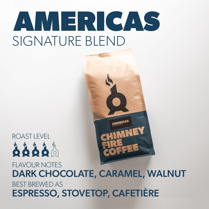 AMERICAS SIGNATURE BLEND Coffee Chimney Fire Coffee 1KG WHOLE BEAN 