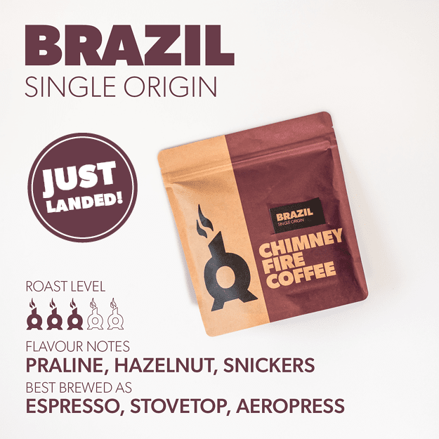 BRAZIL FAZENDA SERTAO Coffee Chimney Fire Coffee 250G WHOLE BEAN 
