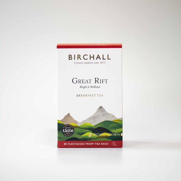 Birchall Great Rift Breakfast Blend Tea [80 Plant-Based Prism Bags] Speciality Teas & Chocolate Chimney Fire Coffee 