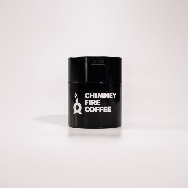 BRANDED COFFEEVAC STORAGE CONTAINER Merch Chimney Fire Coffee 