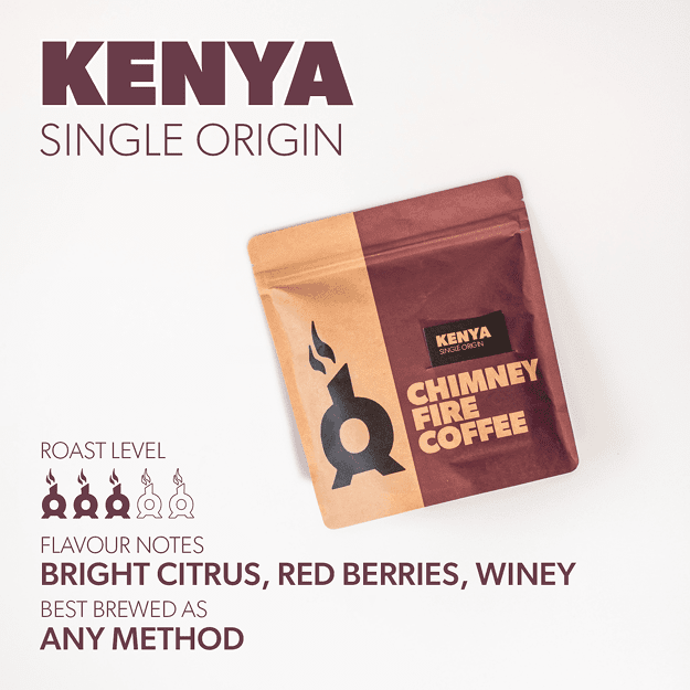 KENYA NGOE AB Coffee Chimney Fire Coffee 250G WHOLE BEAN 