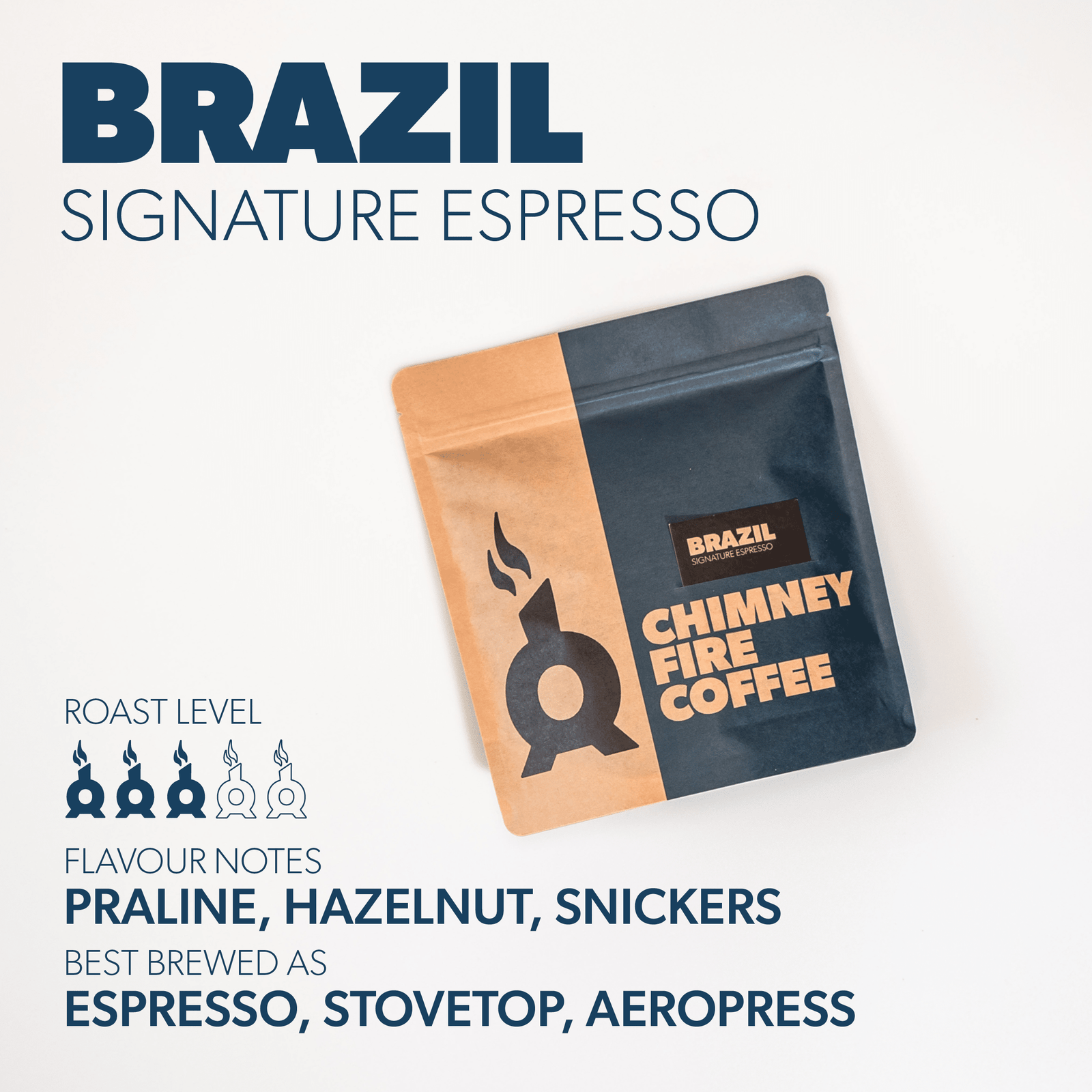 brazil signature espresso chimney fire coffee