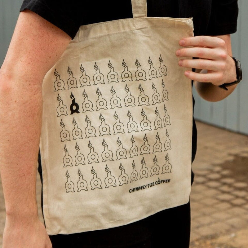 BRANDED TOTE BAG Chimney Fire Coffee 