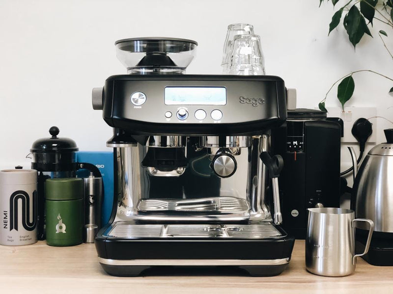 Sage Barista Pro (Black Truffle) Chimney Fire Coffee